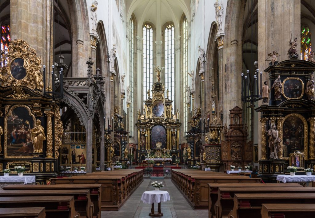 Interior of Prague's Church of Our Lady before Týn. Photo: Wikimedia / Uoaei1