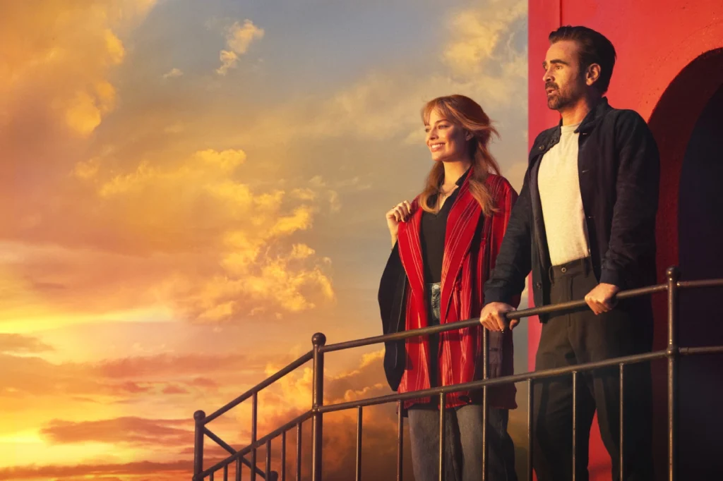 Margot Robbie and Colin Farrell in A Big Bold Beautiful Journey (2025)