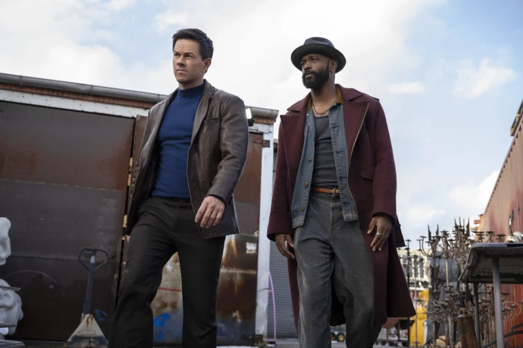 Mark Wahlberg and LaKeith Stanfield in Play Dirty (2025)