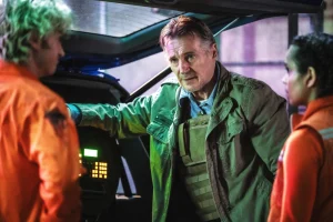 Joe Keery, Liam Neeson, and Georgina Campbell in Cold Storage (2026)
