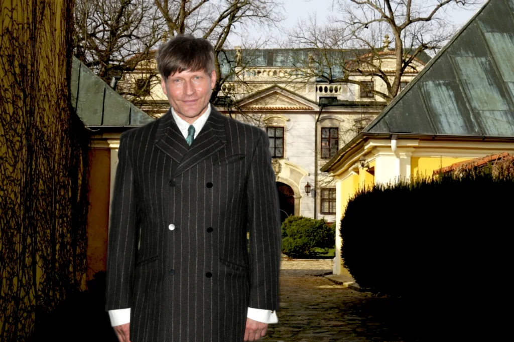 Crispin Glover courtesy Depositphotos.com / Konárovice Chateau courtesy Wikimedia / Sovicka169