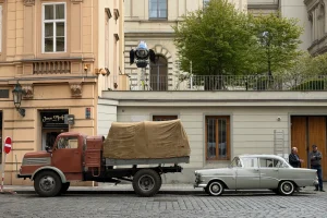 On the set of Legacy of Spies. Photos © The Prague Reporter