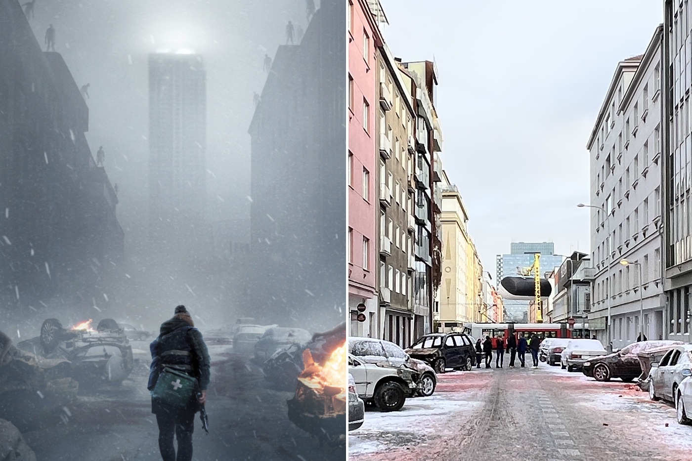 Resident Evil poster comparison / set photo © The Prague Reporter
