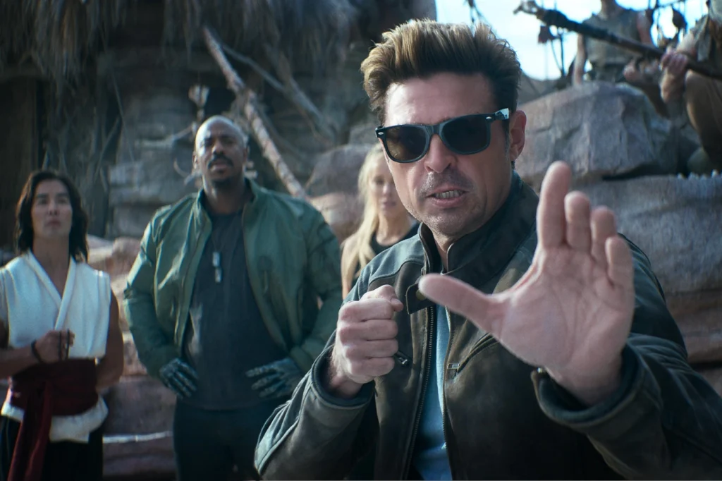 Ludi Lin, Mehcad Brooks, and Karl Urban in Mortal Kombat II (2026)