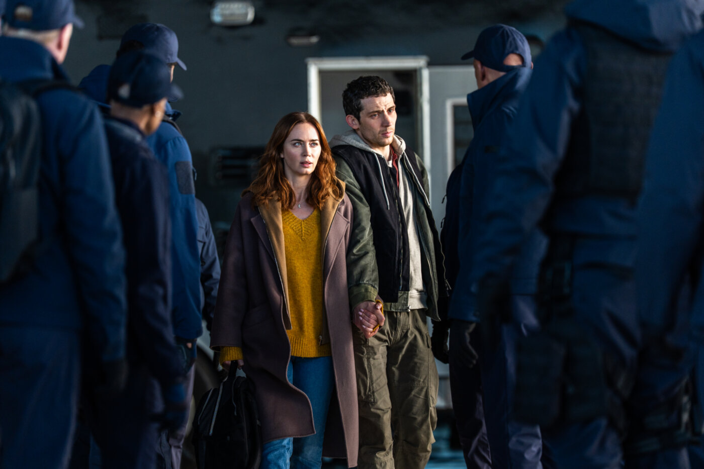 Emily Blunt and Josh O'Connor in Disclosure Day (2026)