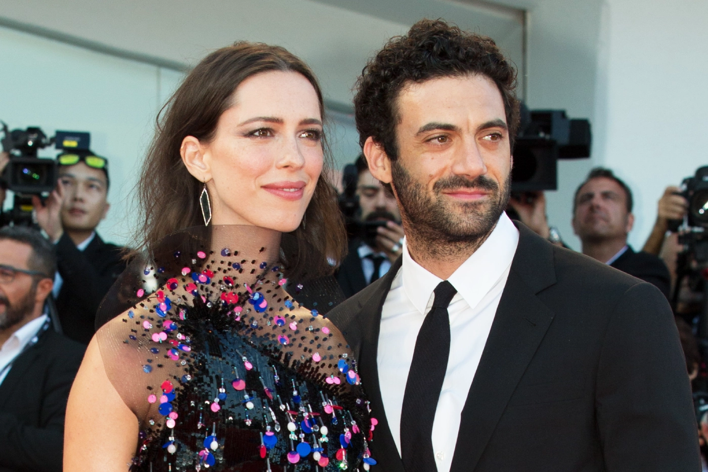 Rebecca Hall and Morgan Spector at the 2017 Venice Film Festival. Photo courtesy DepositPhotos.com