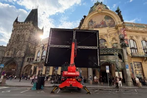 On the set of The Secret of Secrets in Prague. Photo © The Prague Reporter